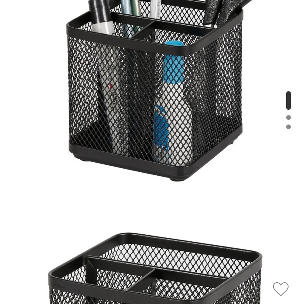 5 pcs Mesh Black wire desk accessories from Target pencil holder and organizers